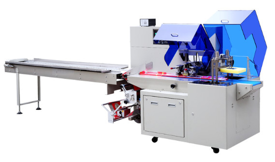 Échange du dispositif horizontal automatique de gousset de machine à emballer d'écoulement