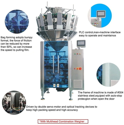 Machine à emballer automatique verticale de granule de Vffs pesant mettre en sac de grande taille