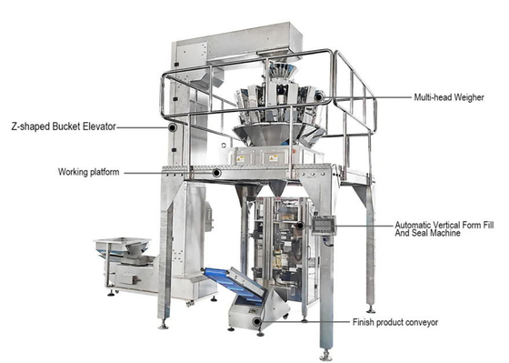 Film automatique vertical de CPP de machine à emballer de granule de film de feuille pesant l'ascenseur